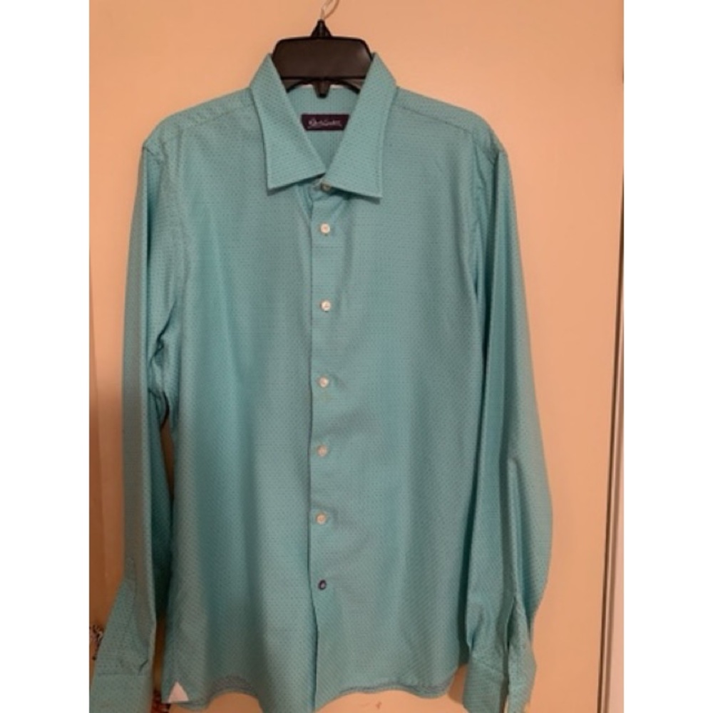 Teal Robert Graham Boys XL Dress Shirt
